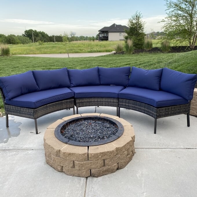 Semi circle outdoor online sectional