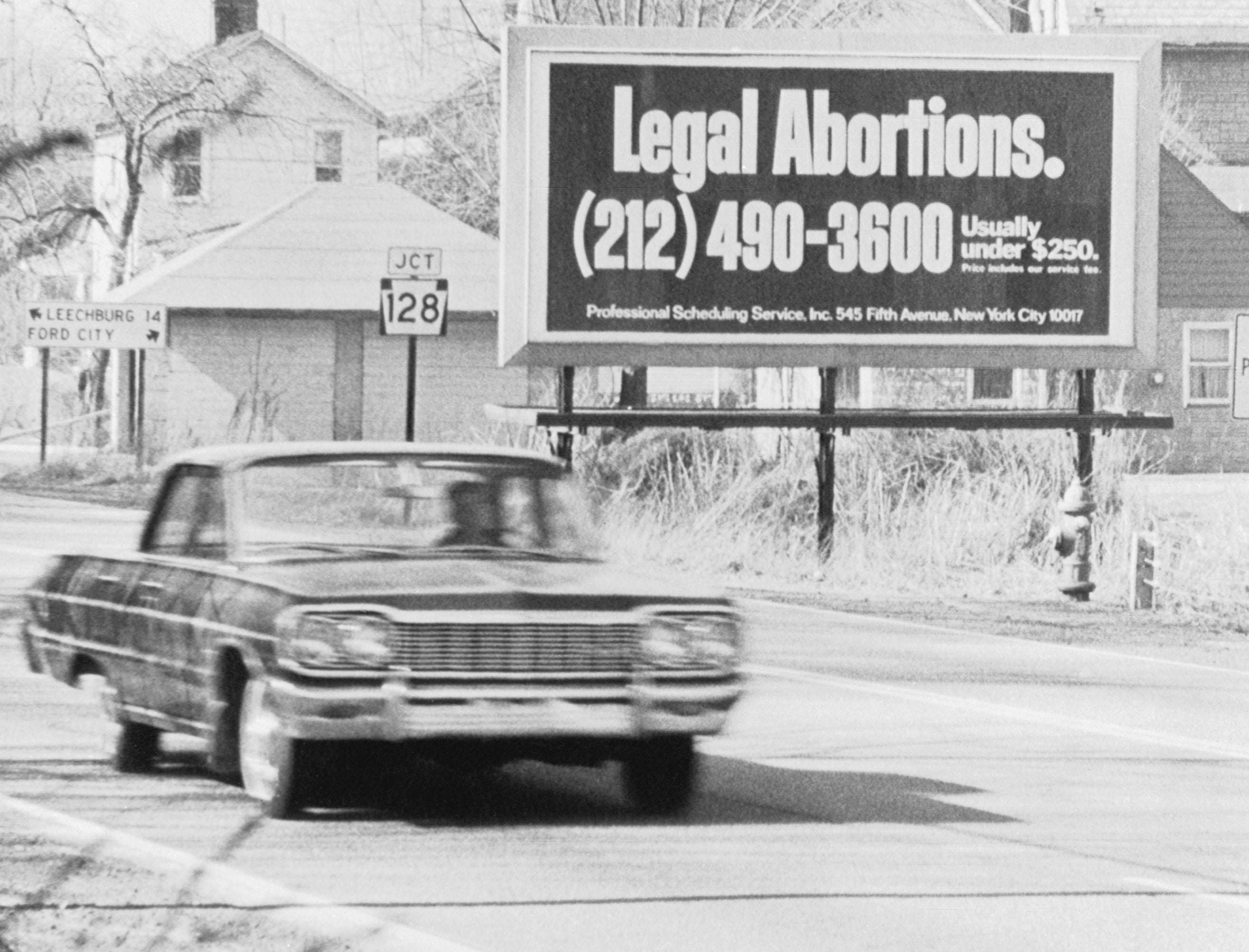 A Pennsylvania billboard advertising legal abortions in New York