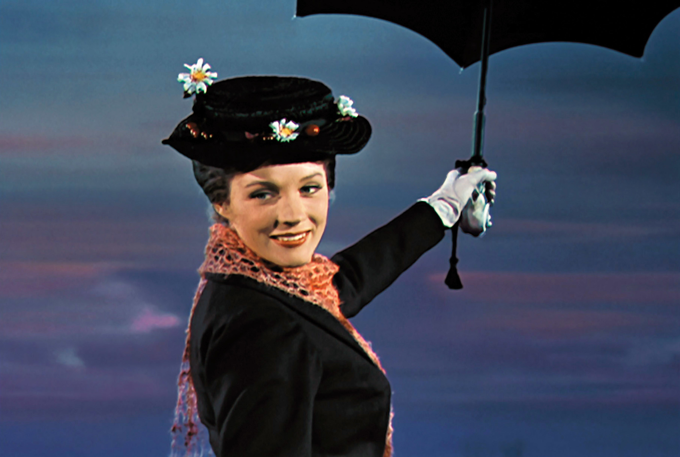 Mary Poppins flying away