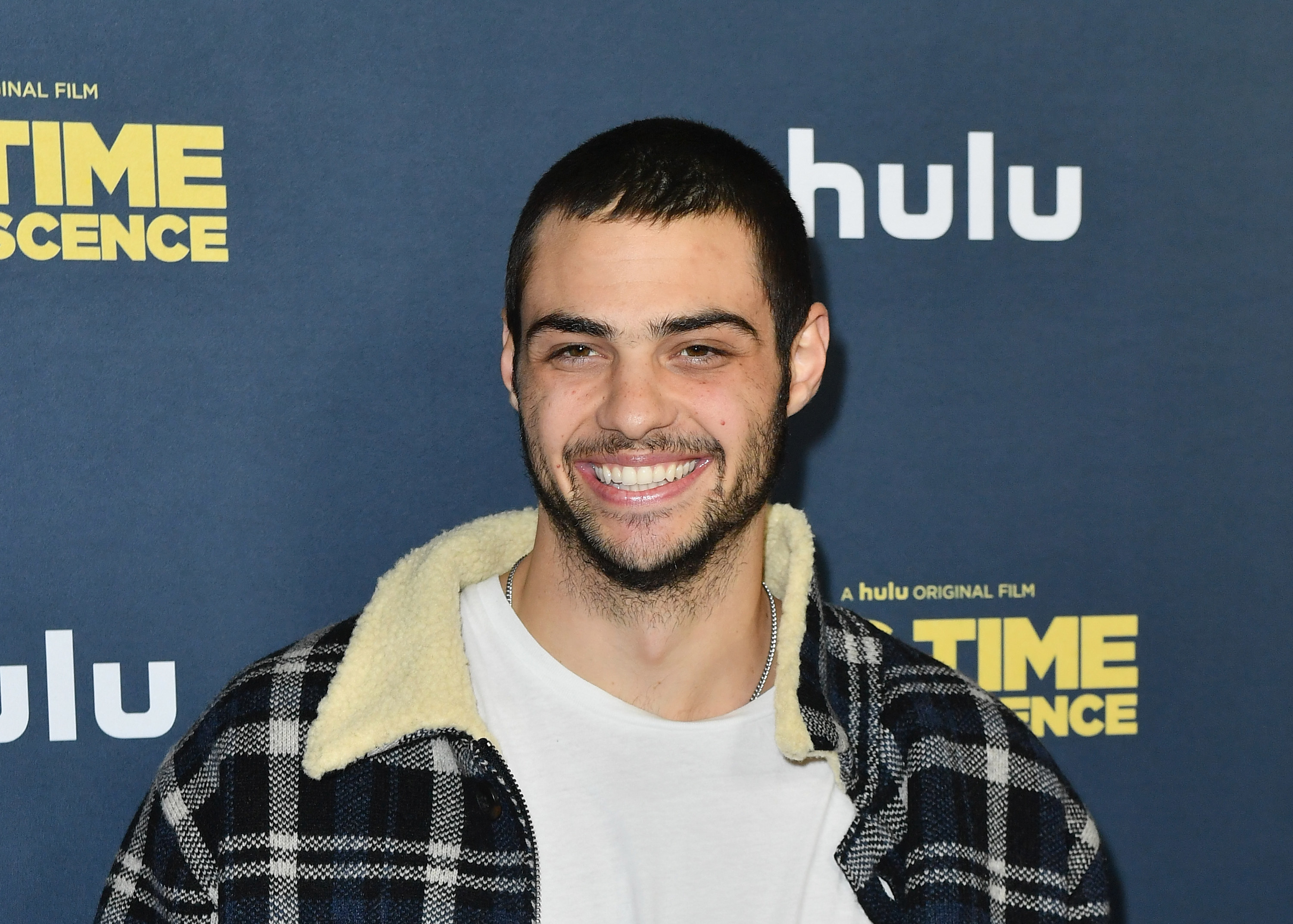 Noah Centineo poses at the 2020 premiere of &quot;Big Time Adolescence&quot;