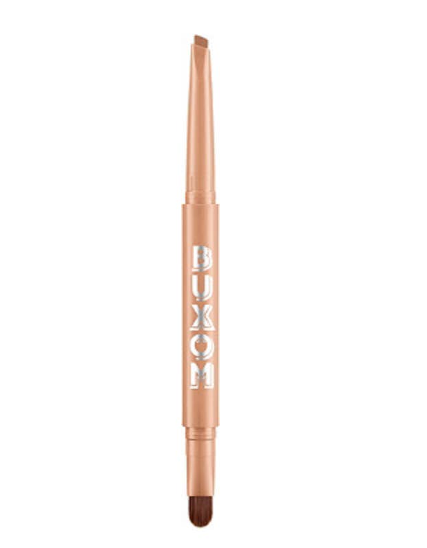 Beige plumping double-sided lip liner that reads 