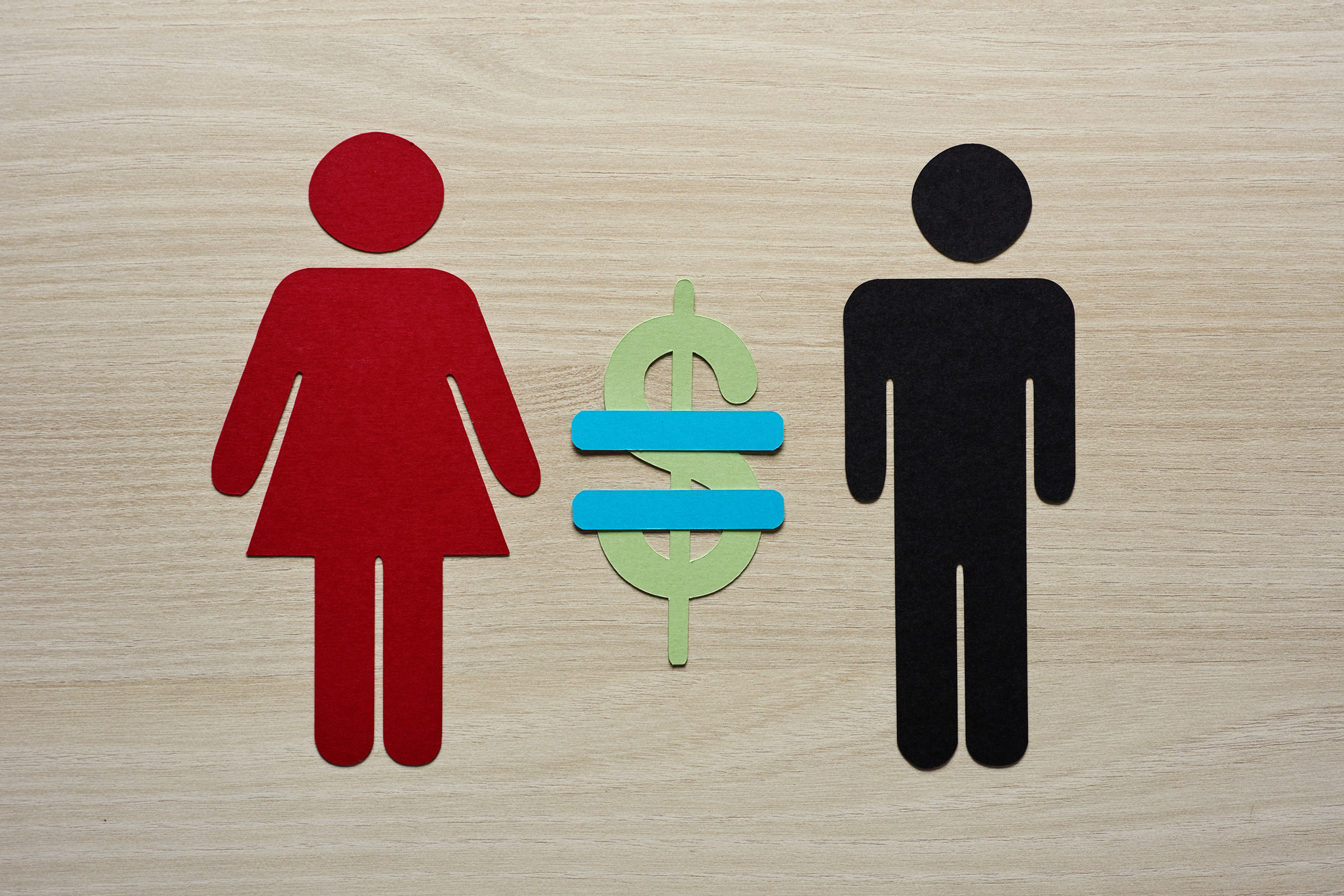 Symbolism of equal women&#x27;s and men&#x27;s pay