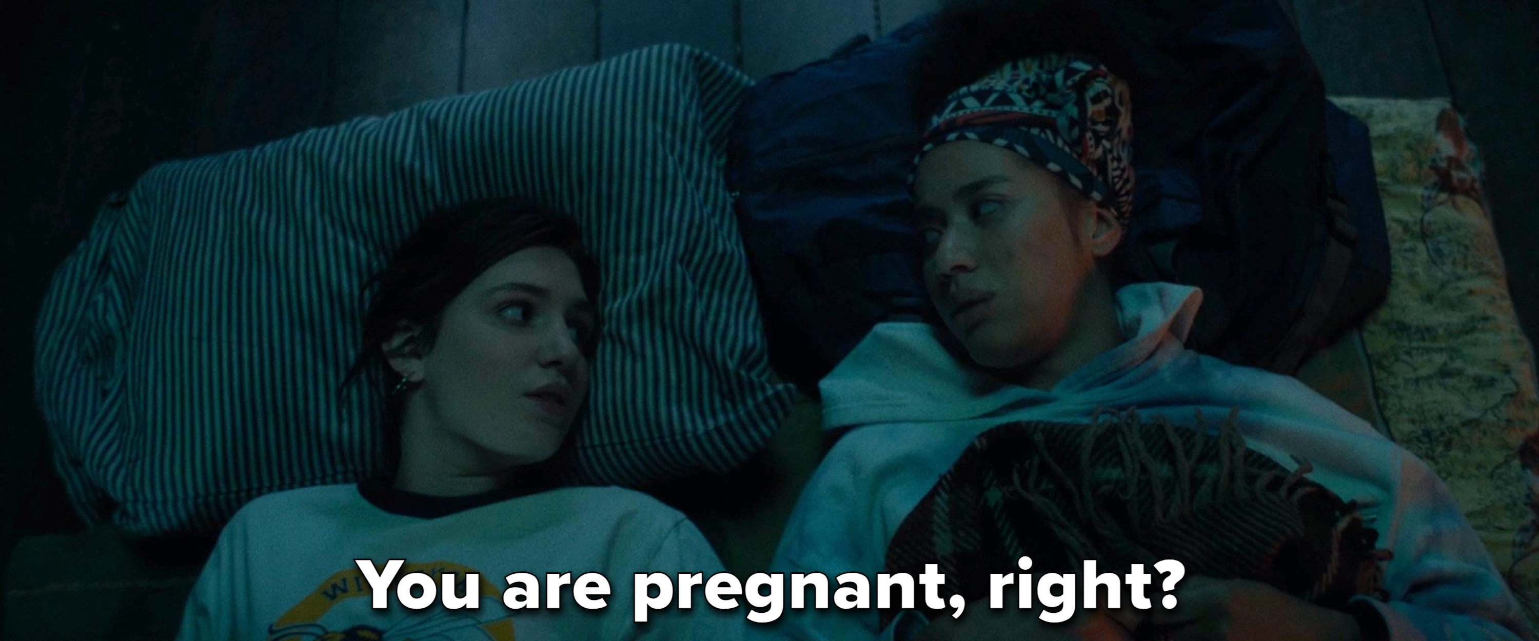 Taissa asking Shauna if she&#x27;s pregnant on Yellowjackets