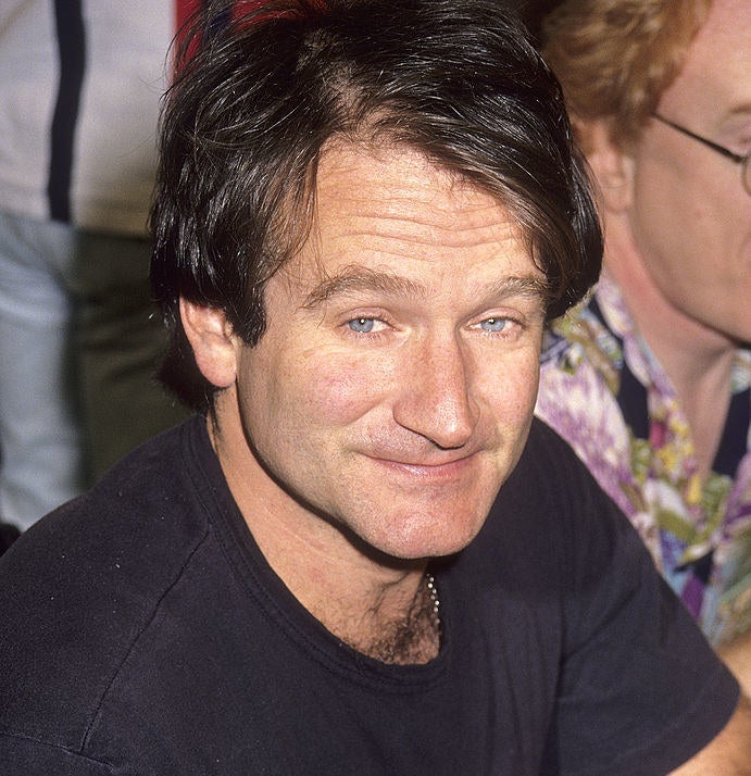 Robin Williams smiling slightly