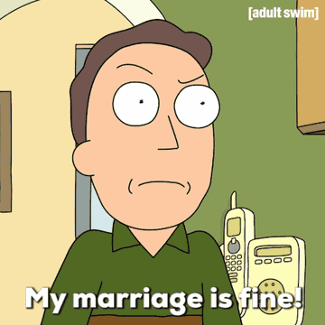 Jerry says, &quot;My marriage is fine!&quot; on Rick and Morty