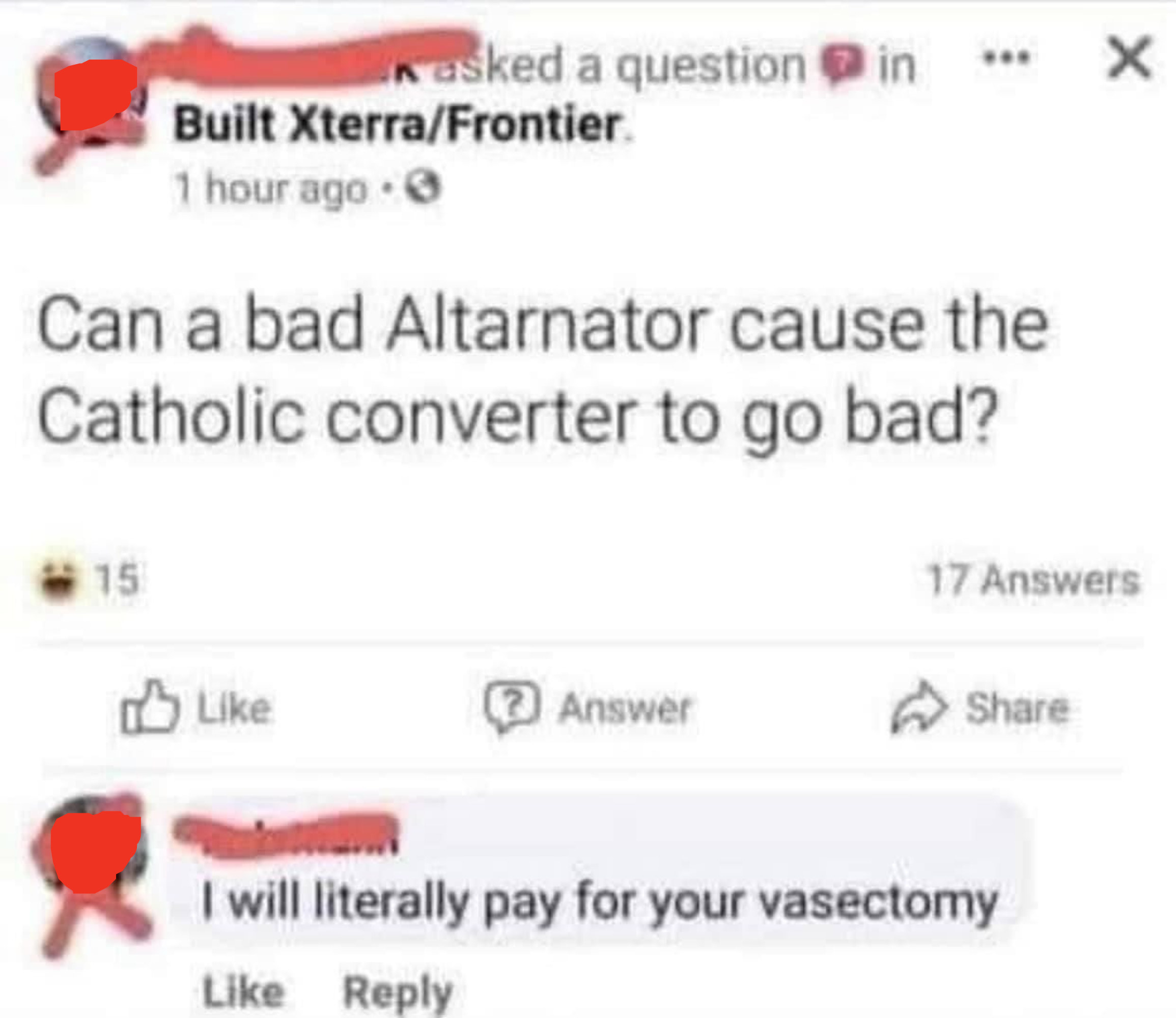 person who called a catalatic converter a catholic converter