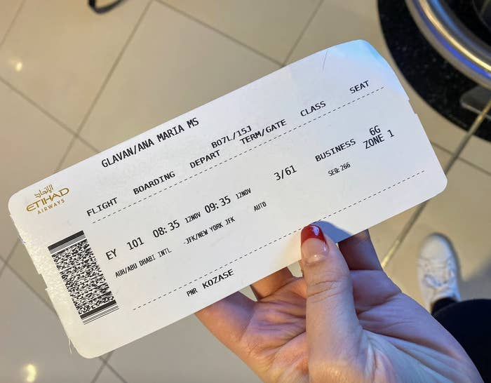 the boarding pass