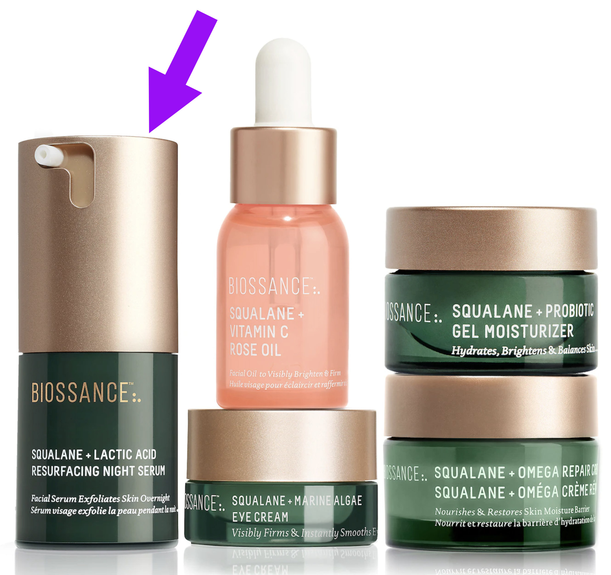 Several Biossance products