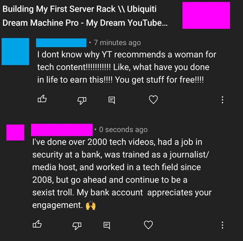 sexist person getting owned by a very experiened woman