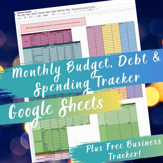 The budgeting template sheet