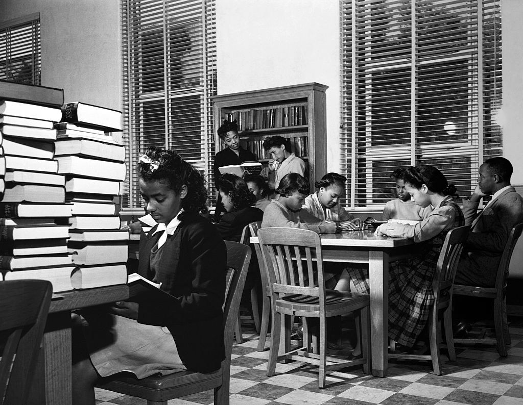Students studying at Bethune-Cookman College