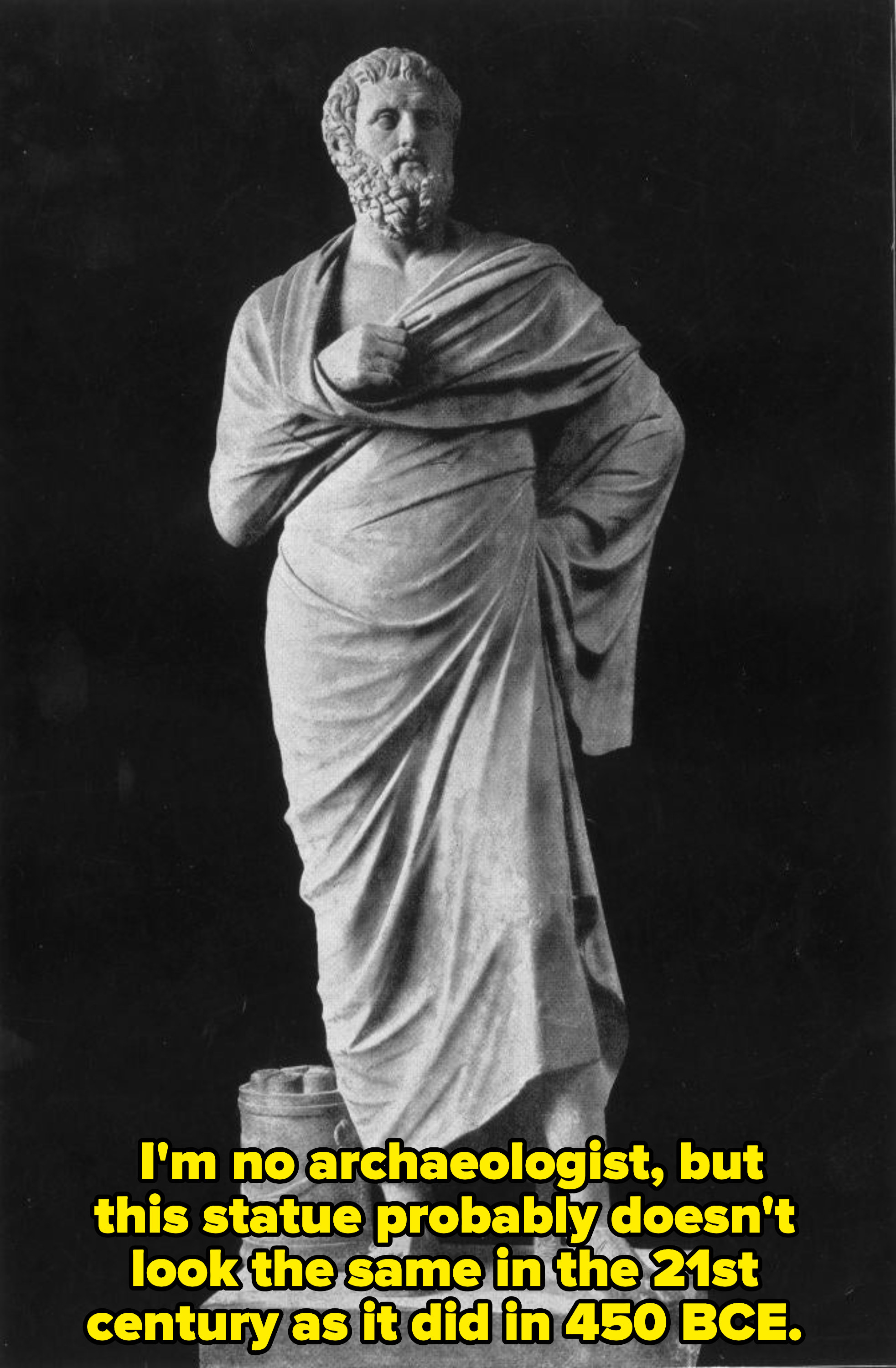 a statue of Sophocles