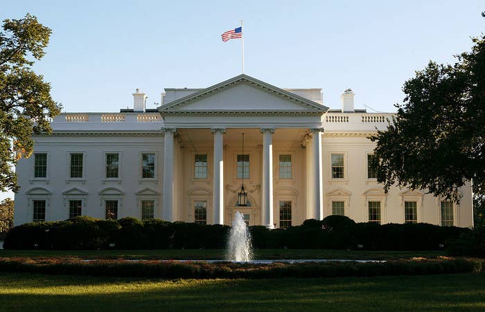 The front of the White House