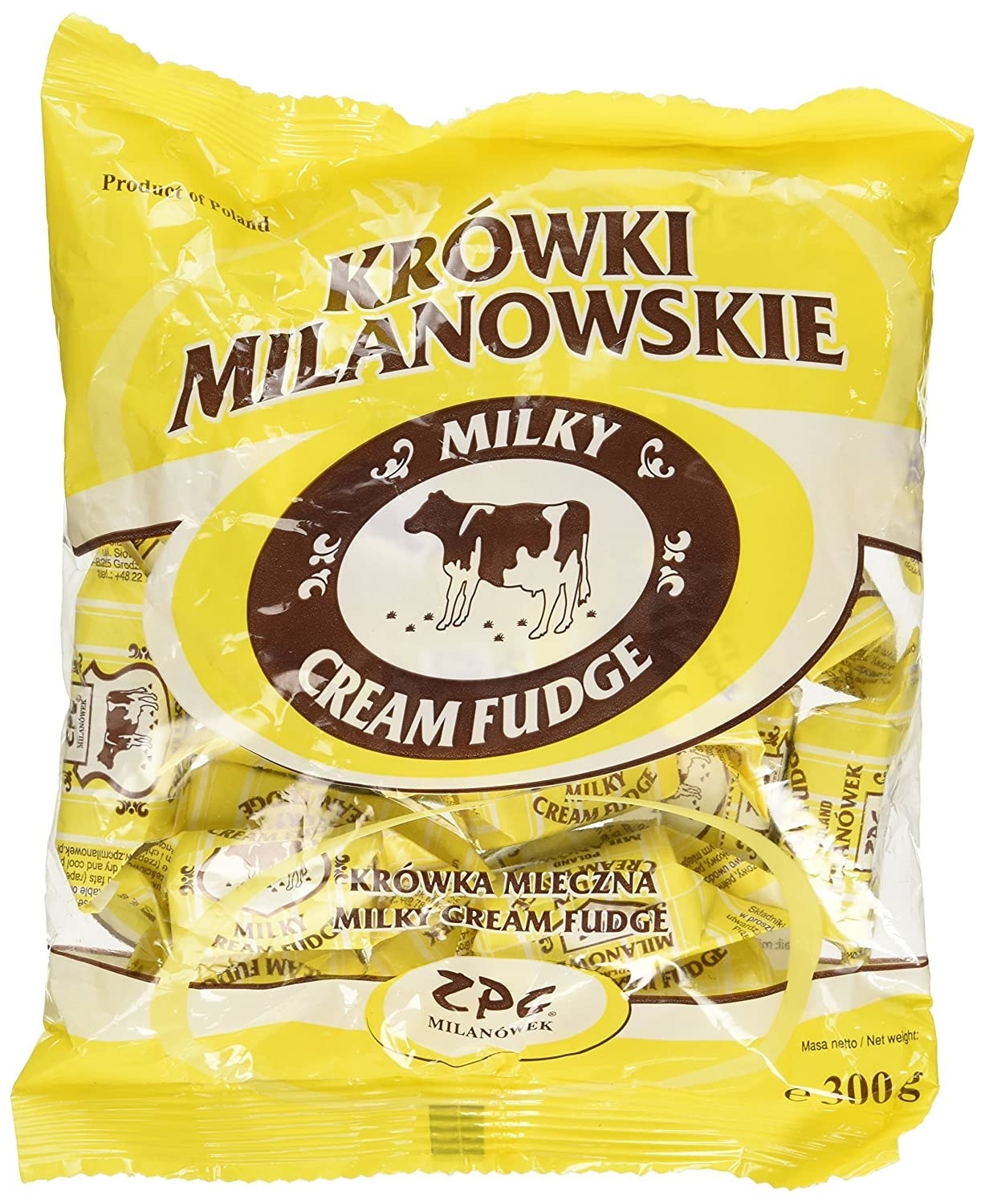 Yellow bag of the fudge candies