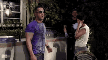 Mike &#x27;The Situation&#x27; Sorrentino removes his glasses in shock in &quot;Jersey Shore&quot;