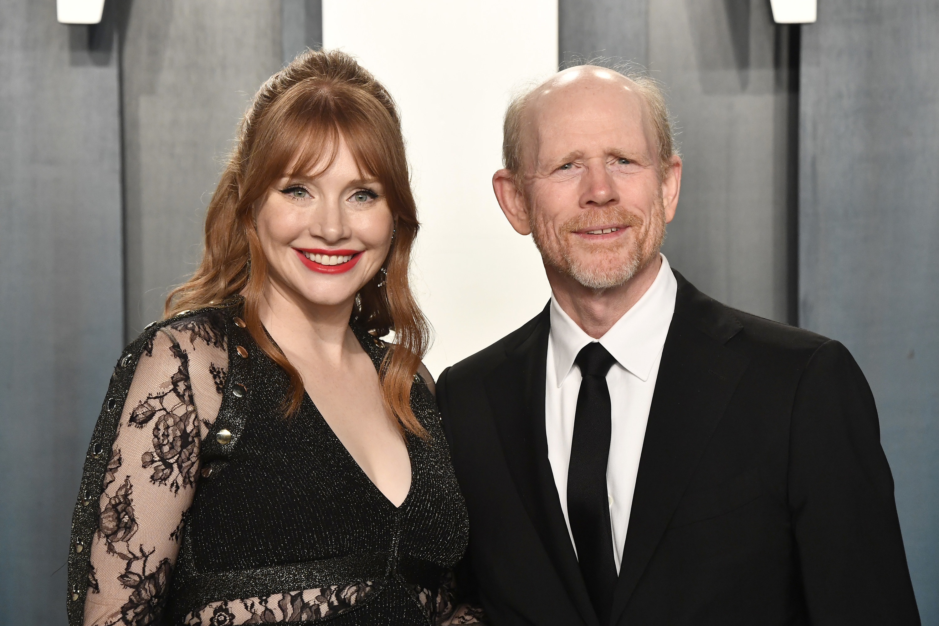 Bryce Dallas Howard and Ron Howard on the red carpet