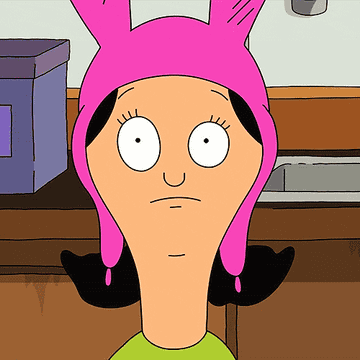 Louise from &quot;Bob&#x27;s Burgers&quot; looking annoyed and her eye twitching
