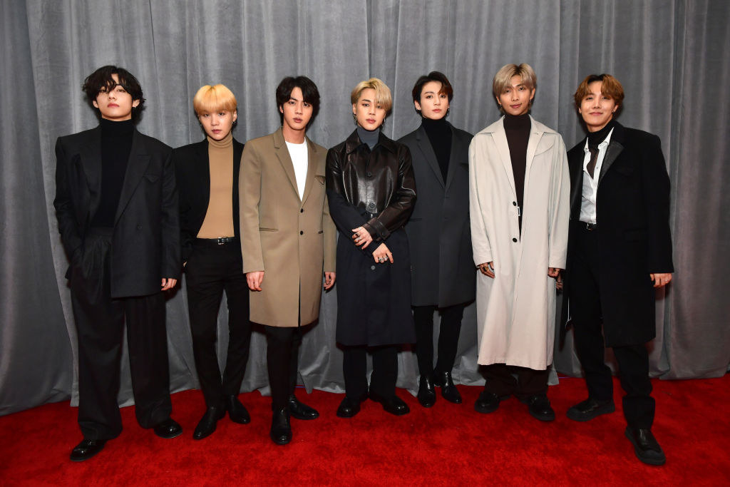 BTS posing at a red carpet event