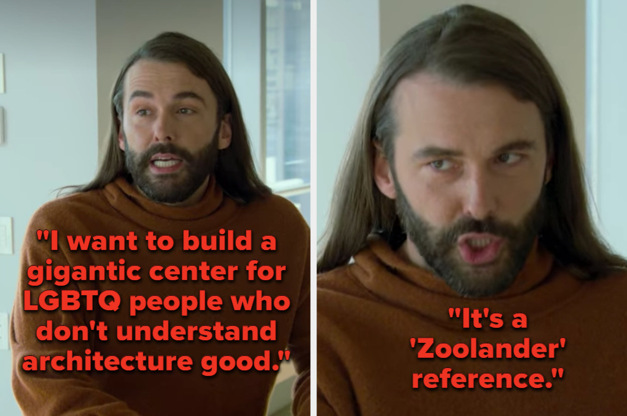 Jonathan Van Ness references a line from the comedy film &quot;Zoolander&quot; while discussing skyscrapers at the architectural engineering office, SOM