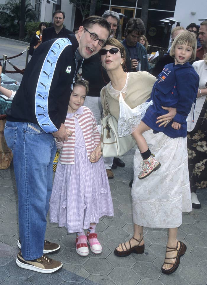 Stephen Baldwin, wife Kennya, and daughters Alaia and Hailey at a premiere