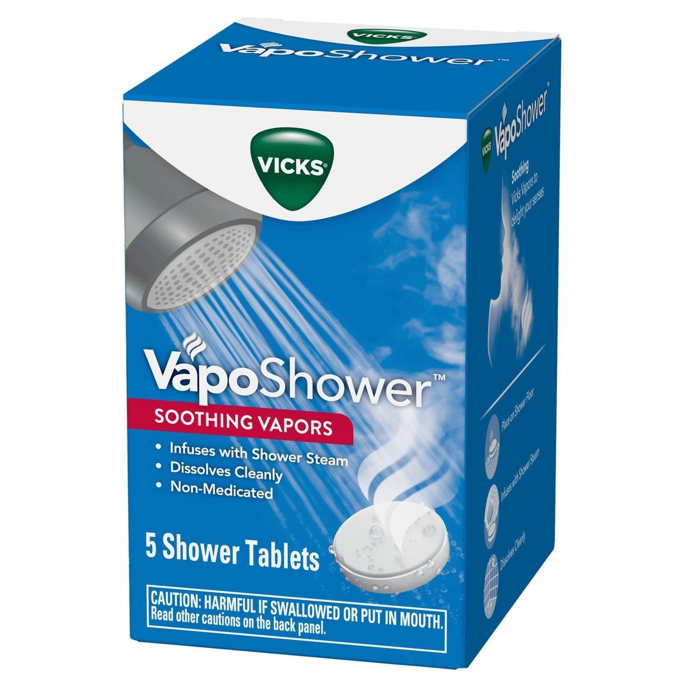 An image of a pack of soothing shower vapor tablets