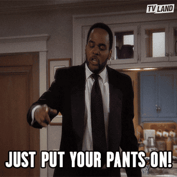 Victor Williams as Deacon Palmer says, &quot;Just put your pants on!&quot; in &quot;The King of Queens.&quot;