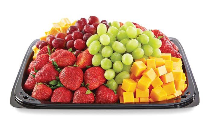 A fruit and cheese platter