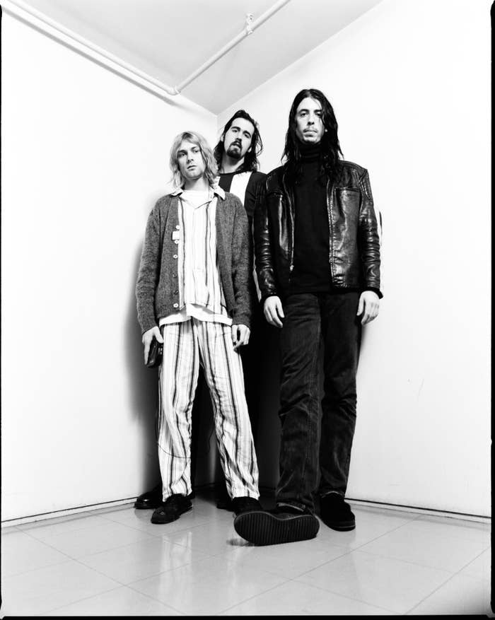 Kurt Cobain, Krist Novoselic, Dave Grohl. Tokyo, Japan