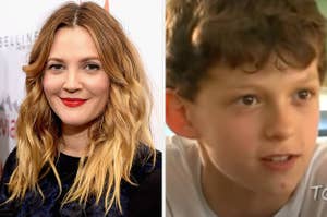 Drew Barrymore and Tom holland 