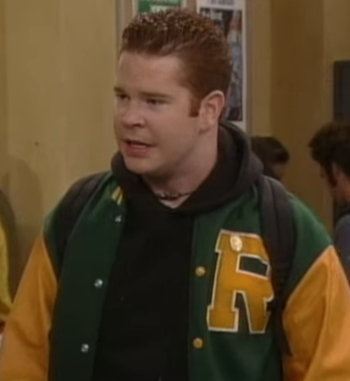 Steve wears his letterman jacket and asks Tia for academic information before she leaves for private school