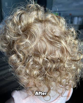 the same reviewer's child with the curls looking less frizzy and better defined