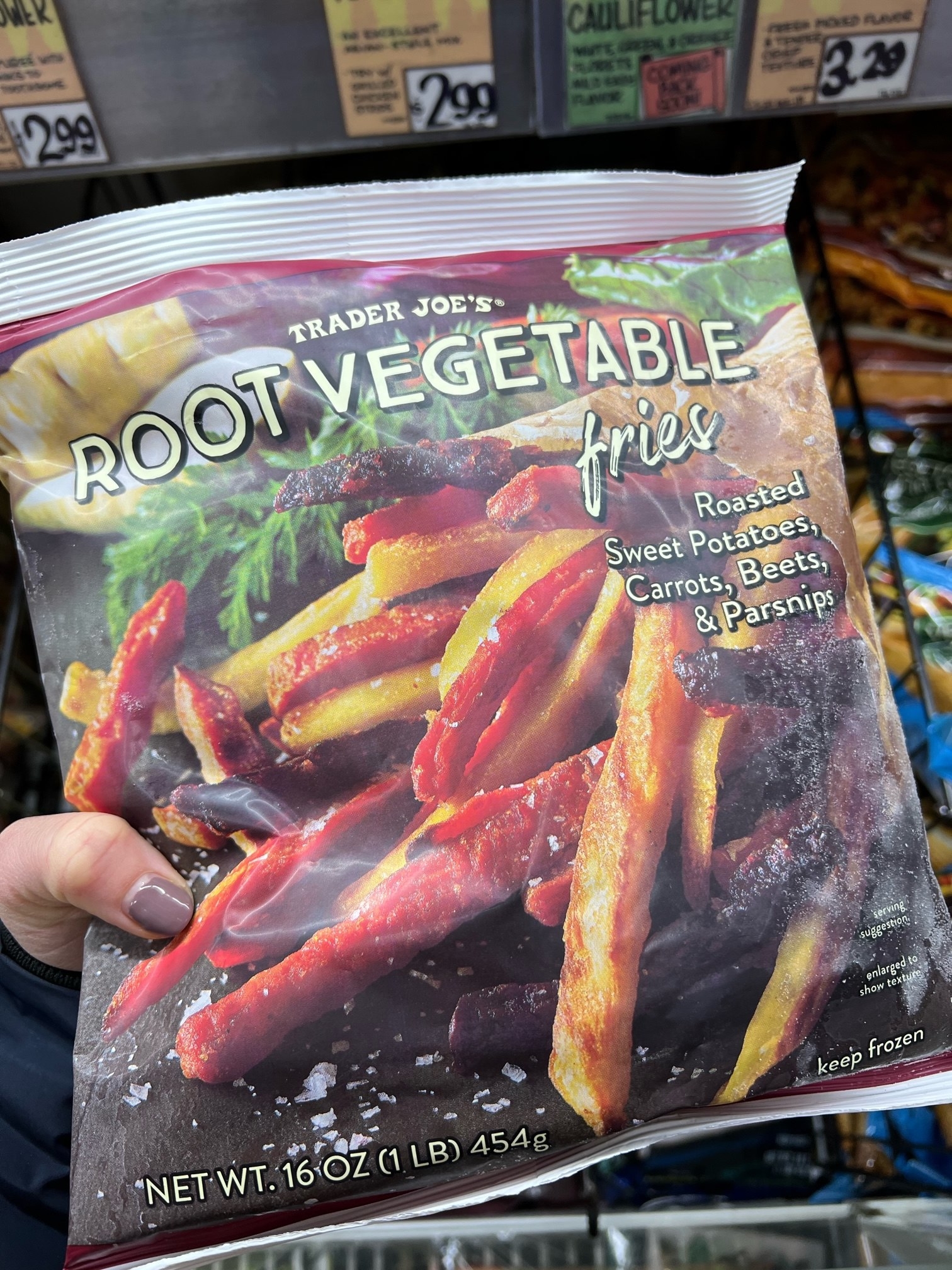 A bag of Root Vegetable Fries