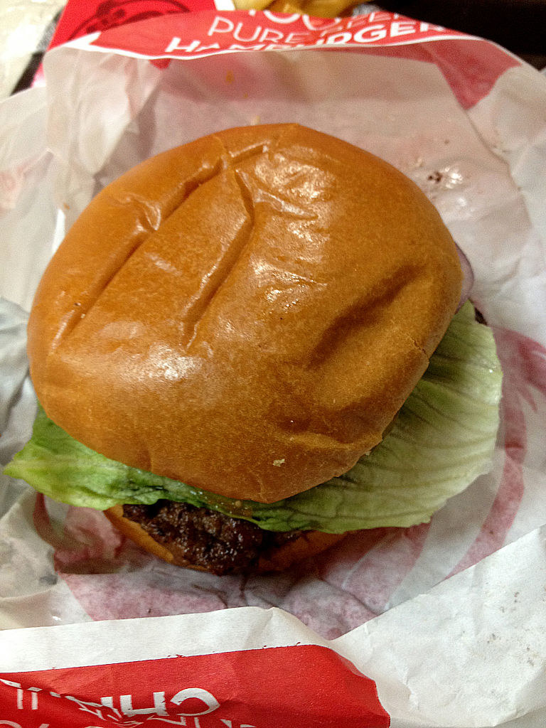 A Wendy&#x27;s hamburger.