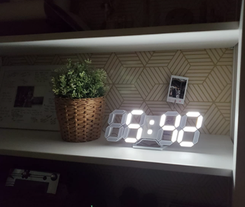 reviewer image of digital clock on shelf