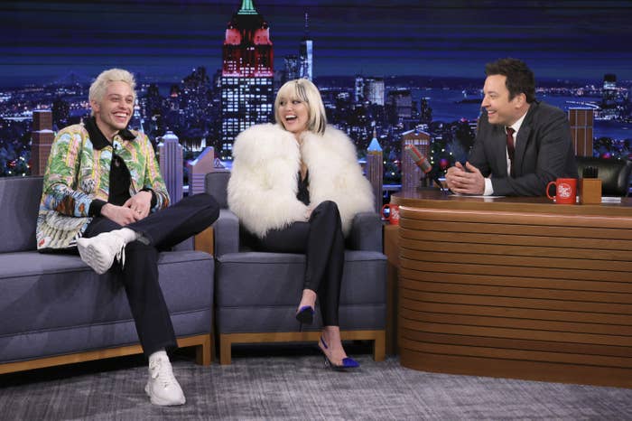 Pete Davidson, Miley Cyrus, and Jimmy Fallon on The Tonight Show Starring Jimmy Fallon