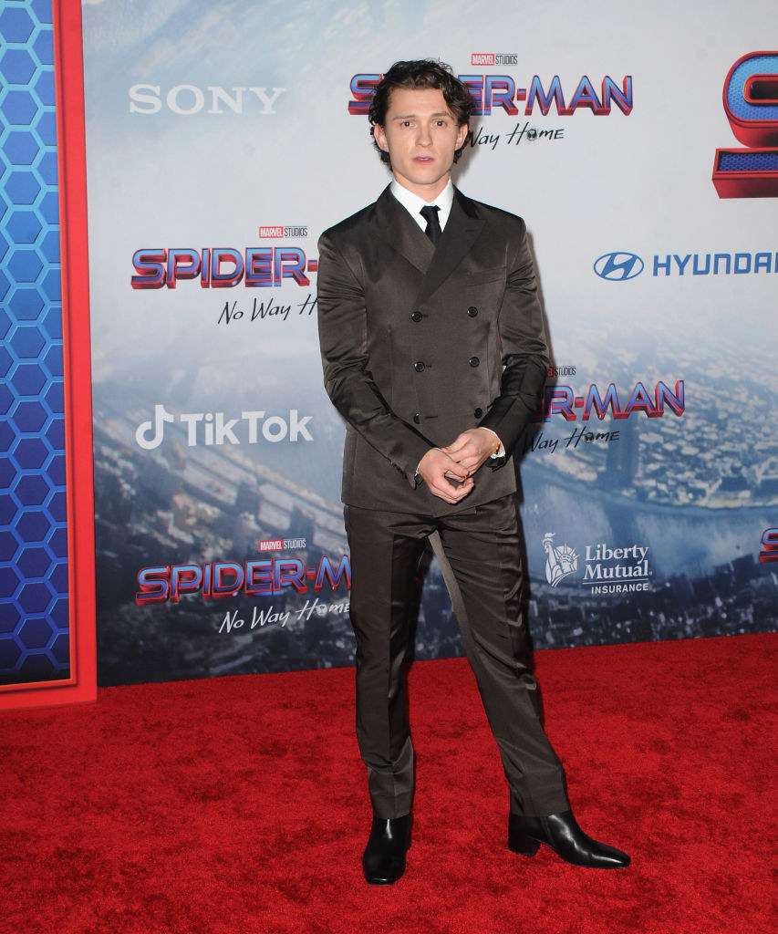 tom at the premiere of spiderman