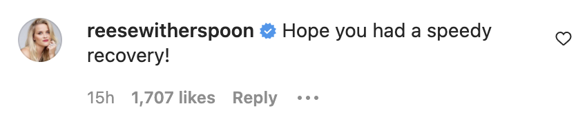 Reese Witherspoon comments on Jimmy Fallon&#x27;s recent Instagram post