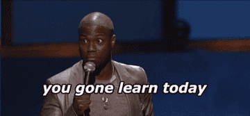 Kevin Hart saying, &quot;you gone learn today&quot; on a comedy special