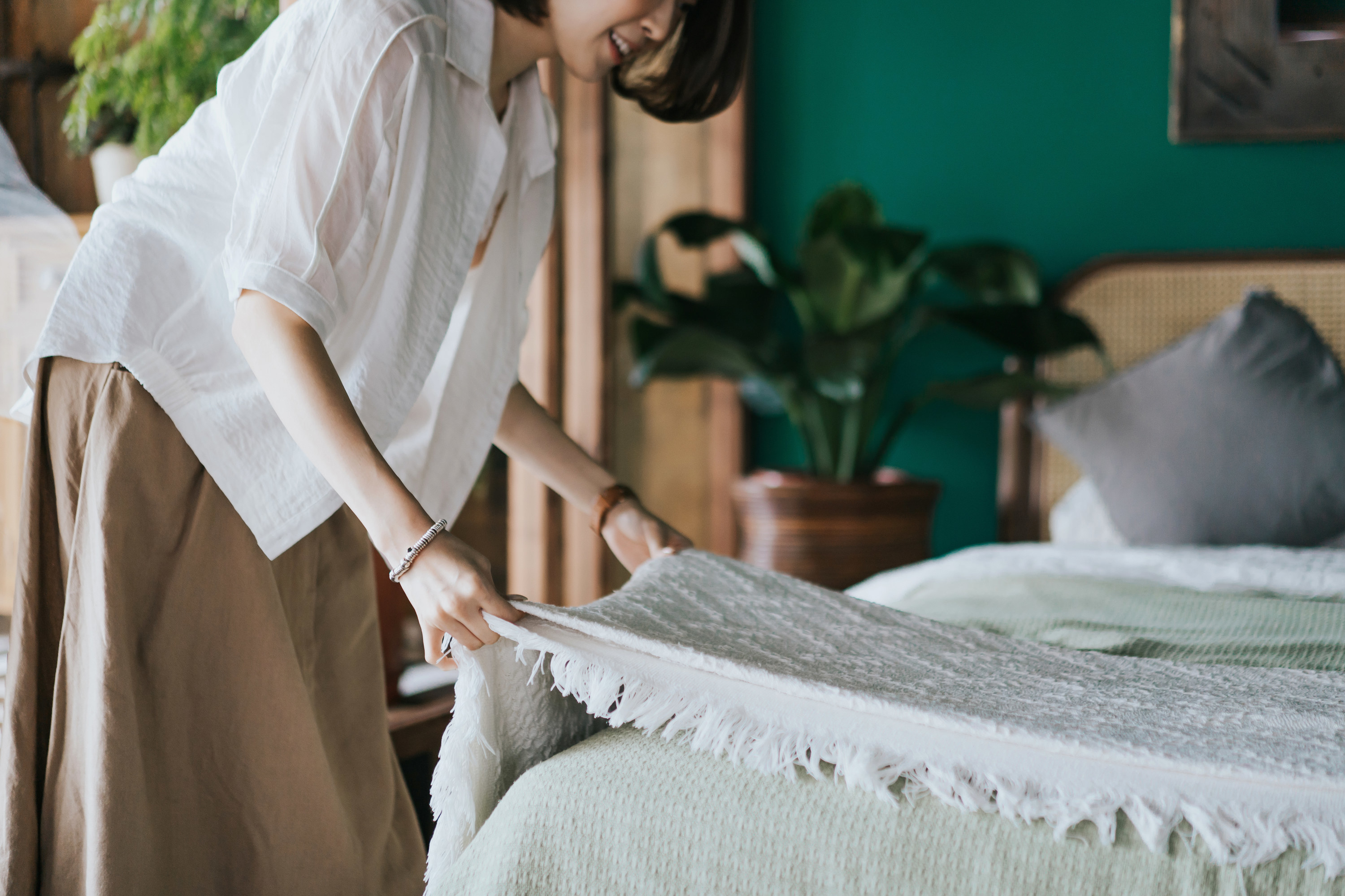 Making the bed