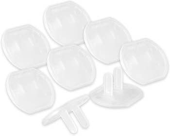 Eight plastic outlet covers