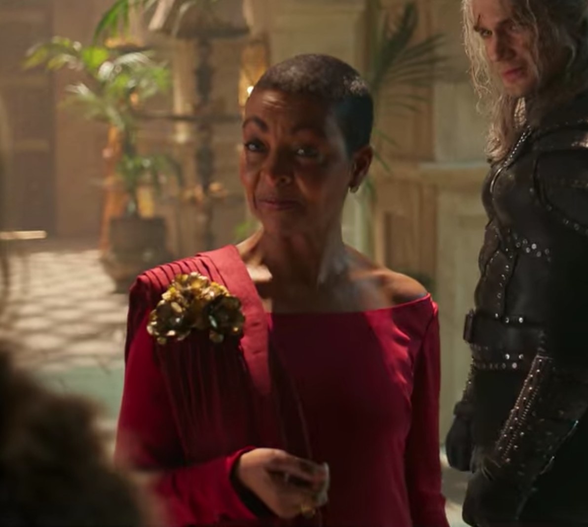 Adjoa Andoh as Nenneke greets Ciri in &quot;The Witcher&quot;
