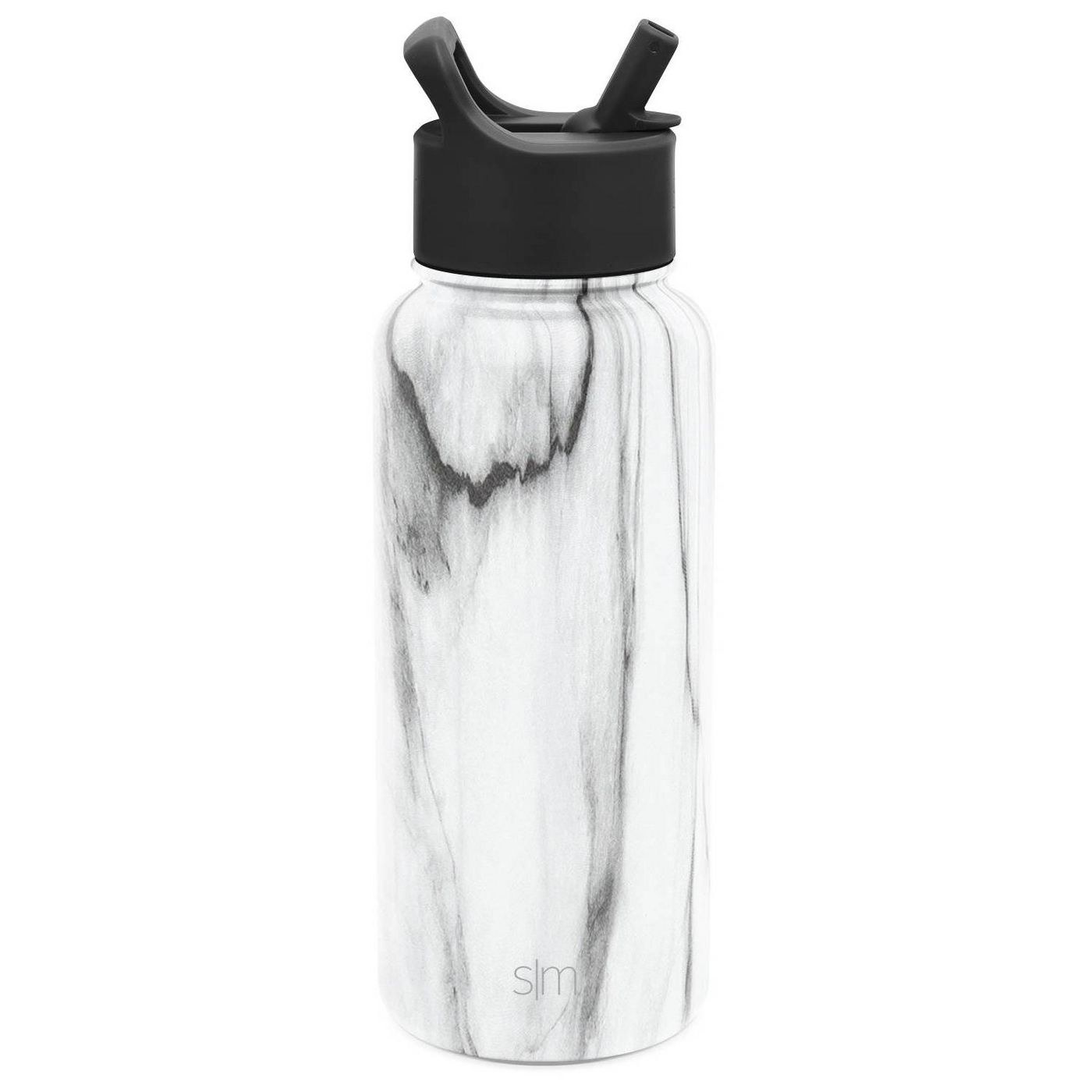 A marble water bottle