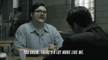 Cameron Britton and Jonathan Groff in