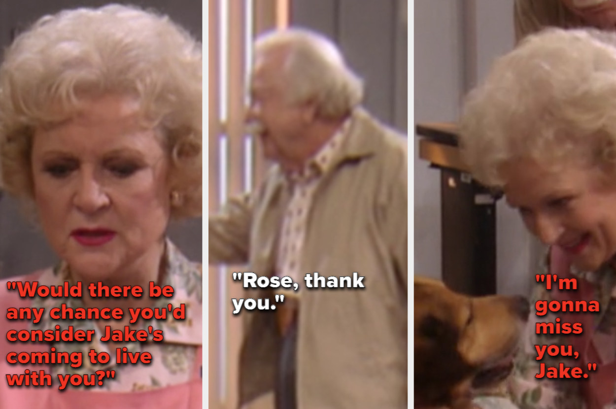 Rose give up her dog, Jake, to cheer up a man who just lost his wife