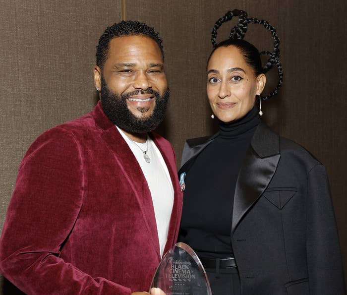 Tracee and Anthony pose together