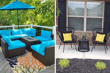 two patio furniture sets