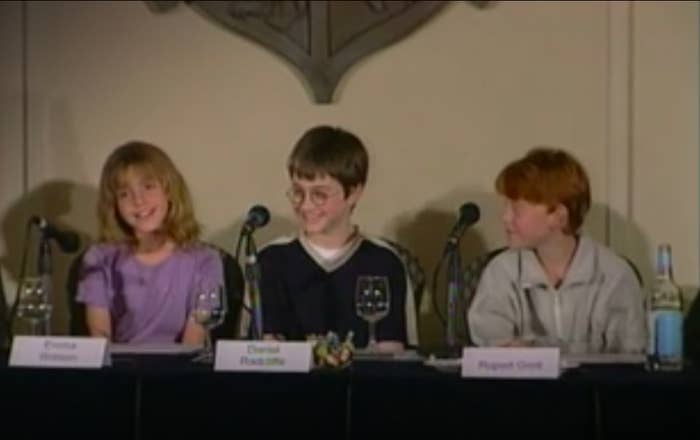 Dan, Rupert, and Emma at their first press event