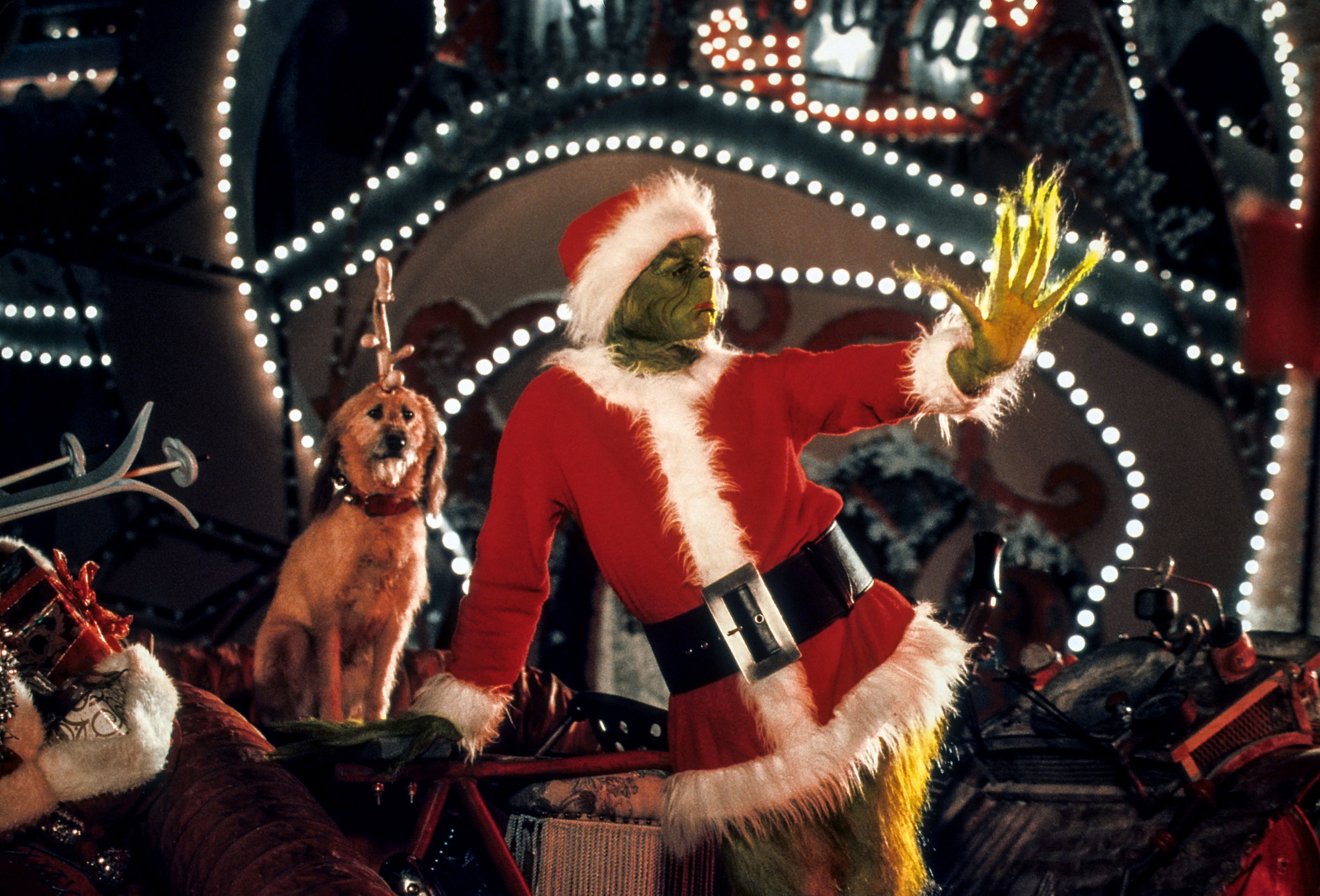 The Grinch and his pet dog