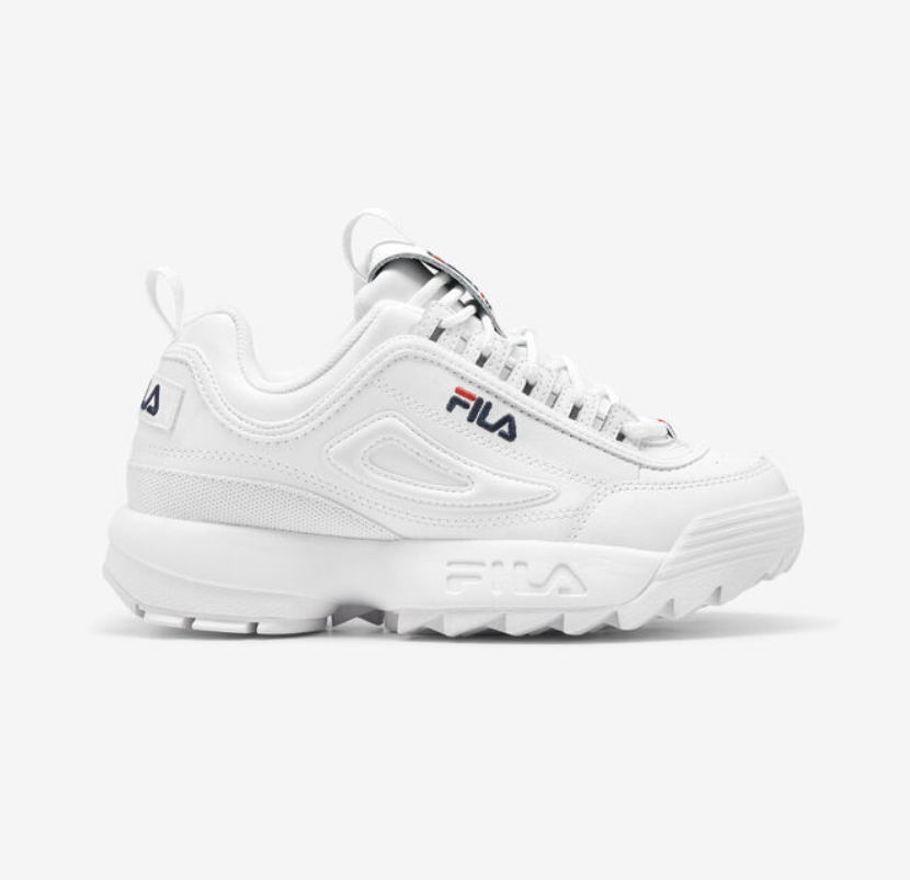 White, chunky FIla sneakers