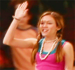 Hannah Montana getting slapped in the head